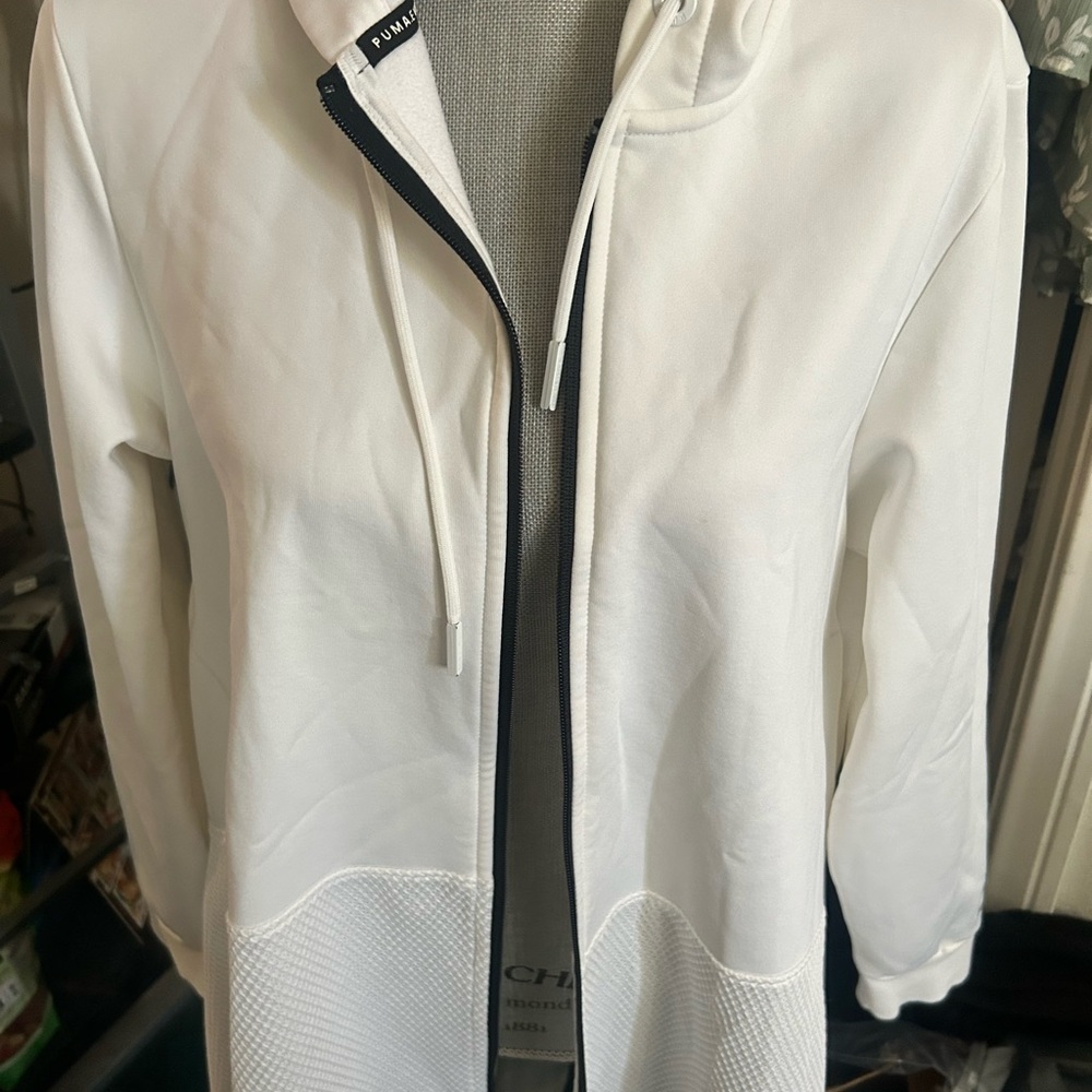 White A-line Puma Evo full zip hooded jacket XL - Picture 4 of 5